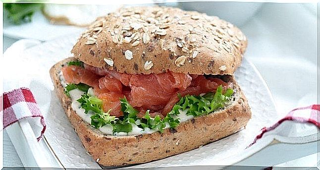 Salmon sandwich