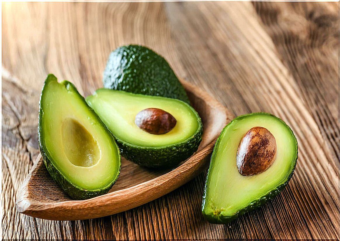 Avocados on a tray