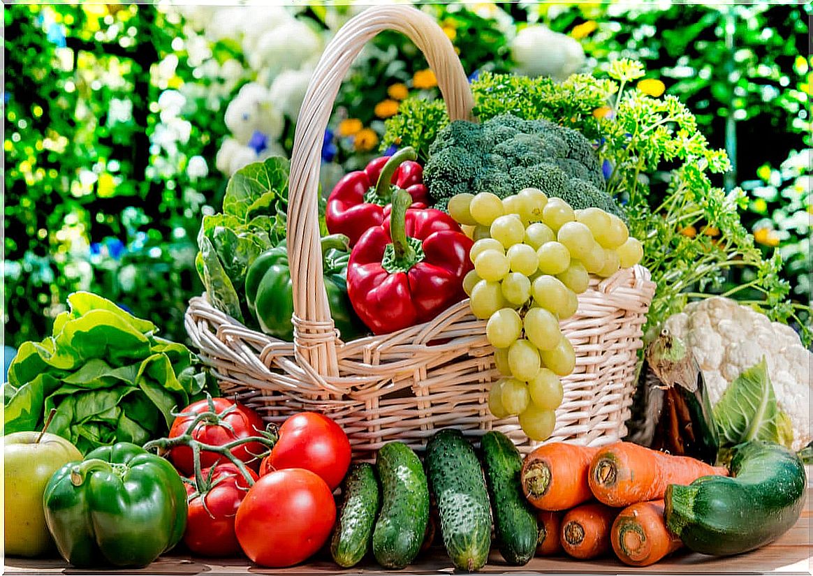 Fresh vegetables from the garden.