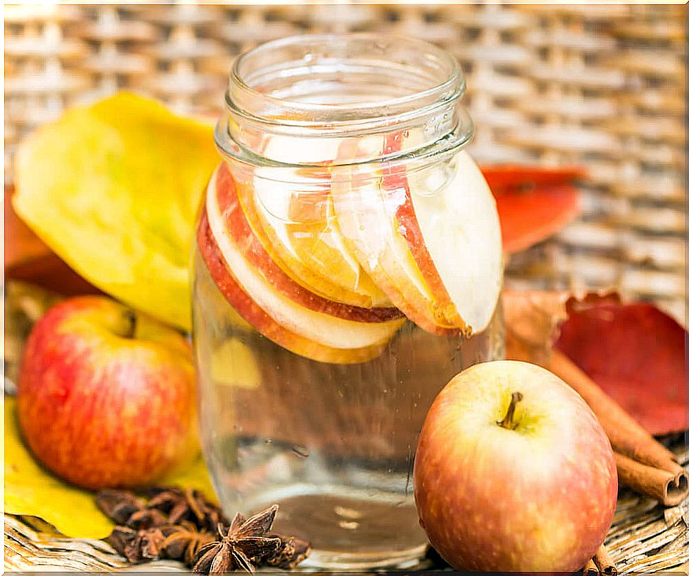 Cinnamon apple detox water