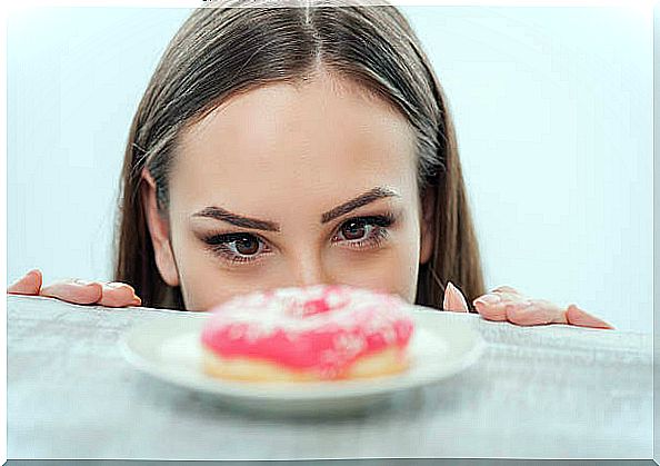 woman with anxiety for sweets