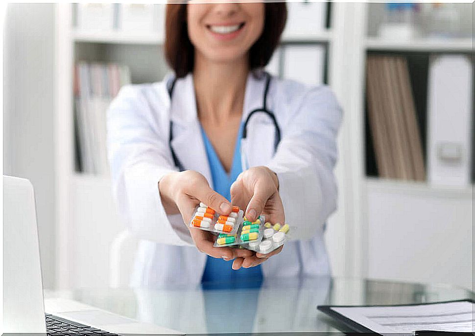 Doctor with medications