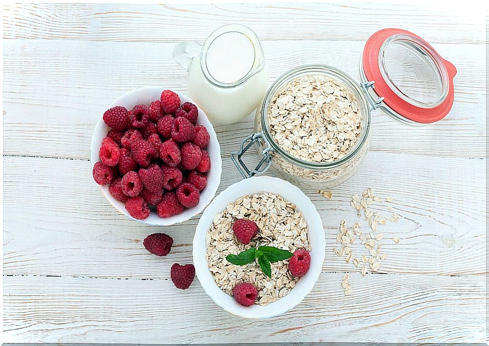 Breakfast raspberries.