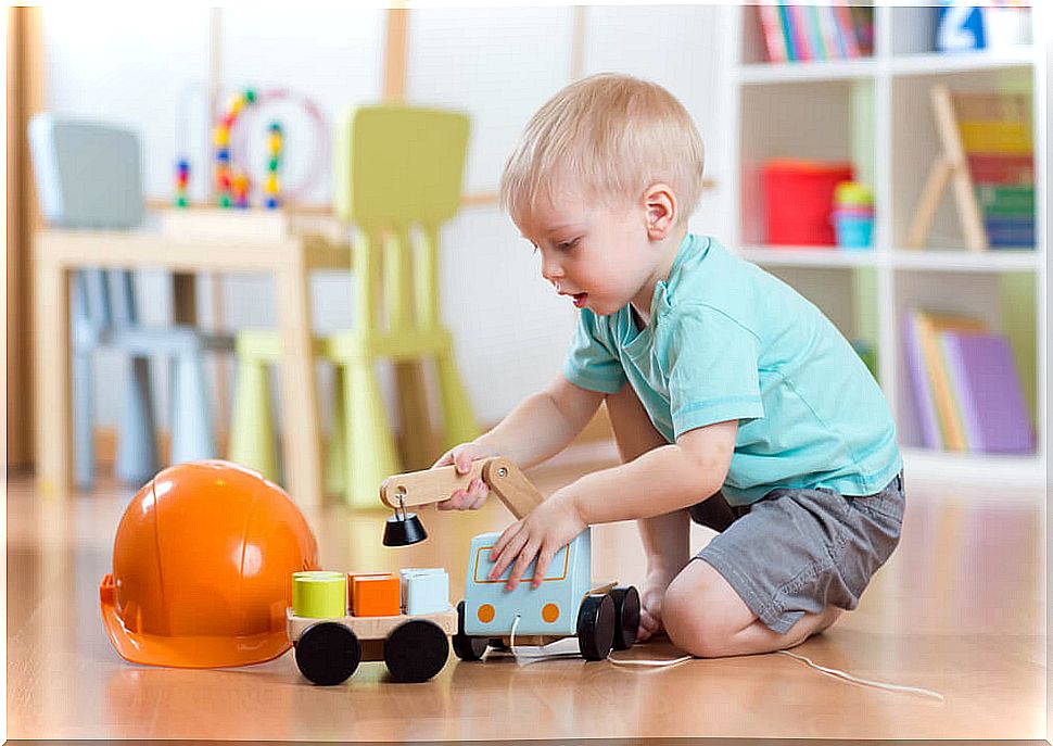 Little boy playing.